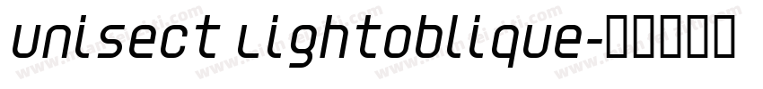 Unisect LightOblique字体转换